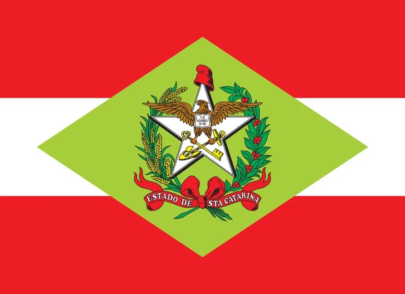 Bandeira de Santa Catarina em PNG com fundo transparente - Flag of Santa Catarina PNG transparent background