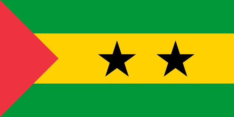 Bandeira de São Tomé e Príncipe PNG - Flag of Sao Tome and Principe PNG transparent background