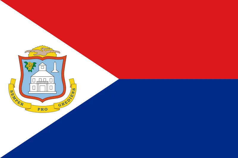 Bandeira de Sint Maarten PNG fundo transparente - Sint Maarten flag transparent background PNG