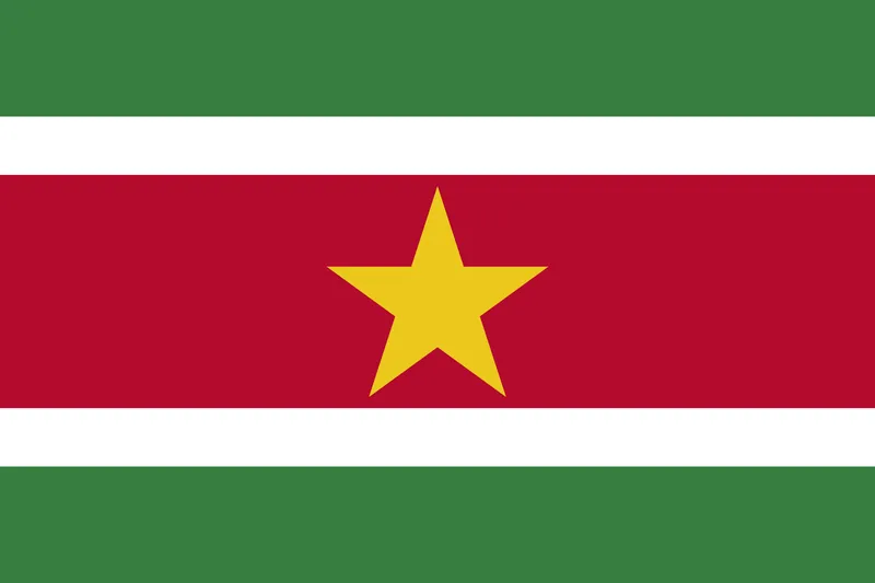 Bandeira do Suriname PNG fundo transparente - Suriname Flag transparent background PNG