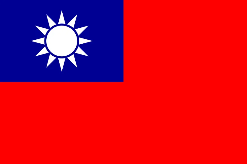 Bandeira de Taiwan (República da China) PNG fundo transparente - Taiwan (Republic of China) flag transparent background PNG