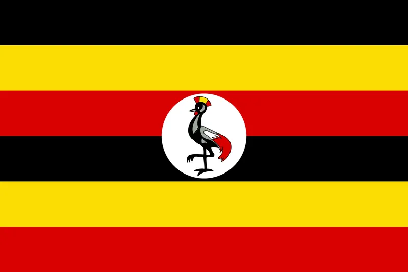 Bandeira de Uganda PNG com fundo transparente - Uganda Flag PNG transparent background