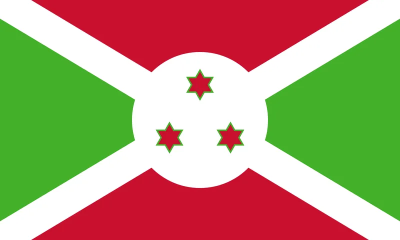 Bandeira do Burundi em PNG PNG fundo transparente