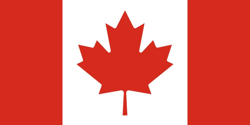 Bandeira do Canadá com Folha de Bordo Vermelha PNG fundo transparente
