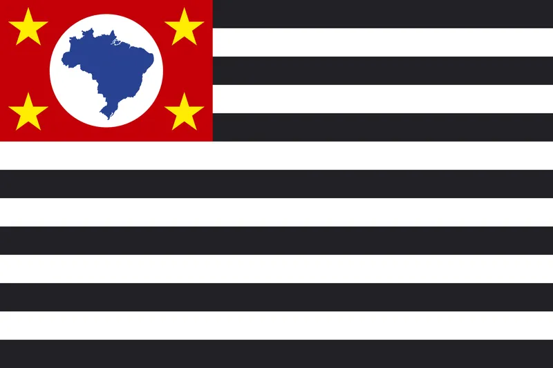 Bandeira de São Paulo PNG fundo transparente - Flag of São Paulo transparent background PNG