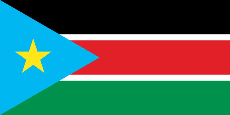 Bandeira do Sudão do Sul PNG fundo transparente - South Sudan flag transparent background PNG