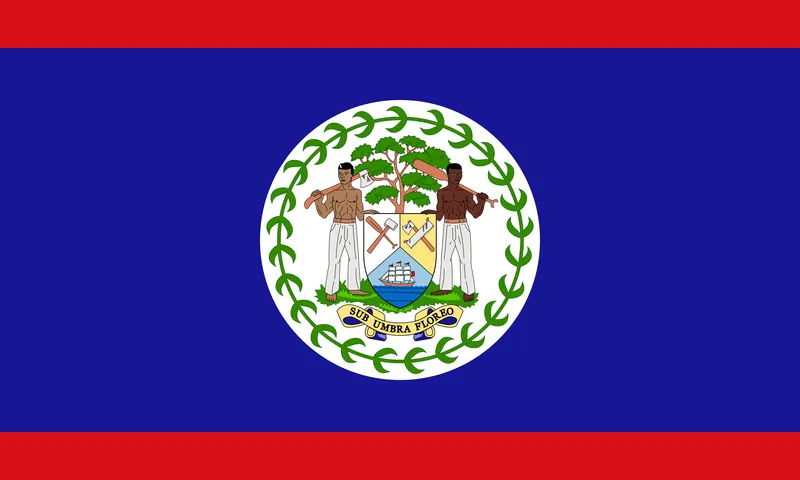 Bandeira Nacional de Belize PNG fundo transparente