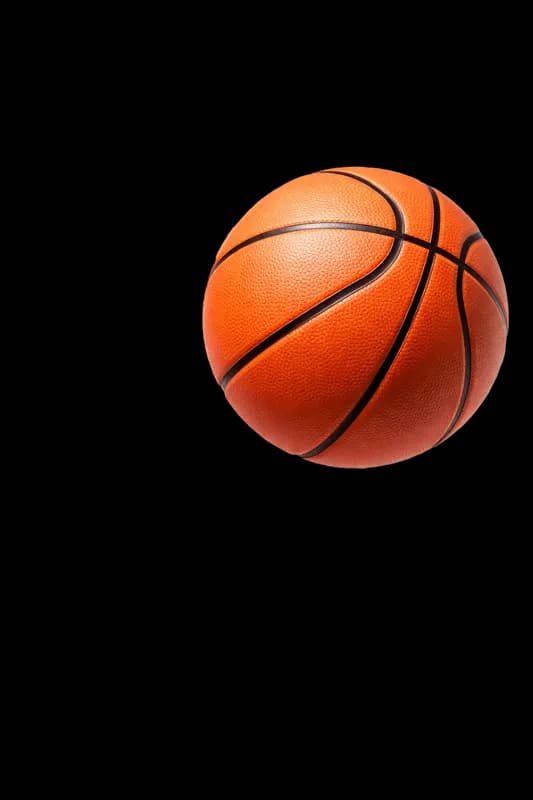 Bola de Basquete Clássica em Fundo Branco PNG fundo transparente