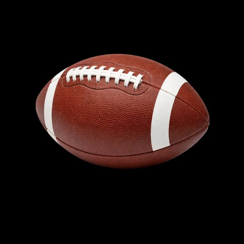 Bola de Futebol Americano Clássica em Fundo Preto PNG fundo transparente