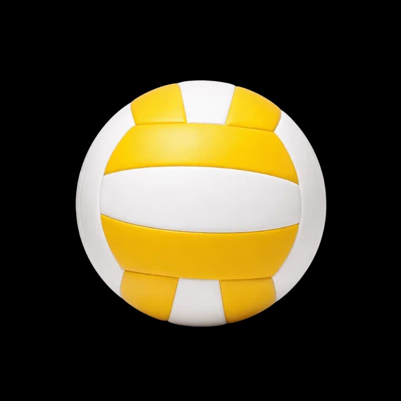 Bola de Vôlei Amarela e Branca PNG fundo transparente - Bola Volleyball Yellow White transparent background PNG