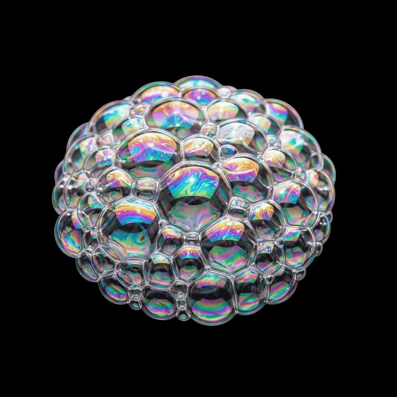 Bolhas de Sabão Iridescentes com Cores Vibrantes PNG fundo transparente - Bubbles Sabão Iridescentes Colors Vibrant tran