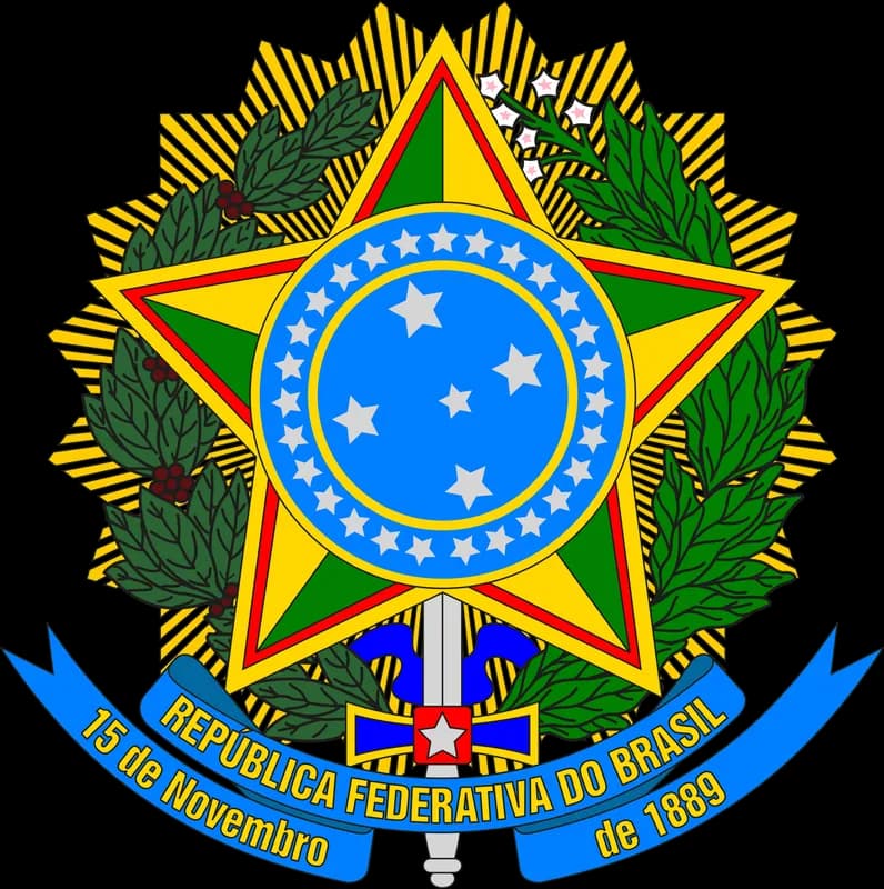 Brasão de Armas do Brasil PNG fundo transparente - Coat of Arms of Brazil transparent background PNG