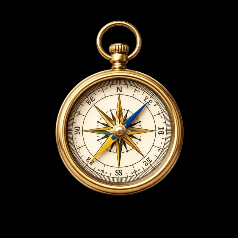 Bússola Dourada Clássica com Rosa dos Ventos PNG fundo transparente - Compass Golden Classic Rose Ventos transparent bac