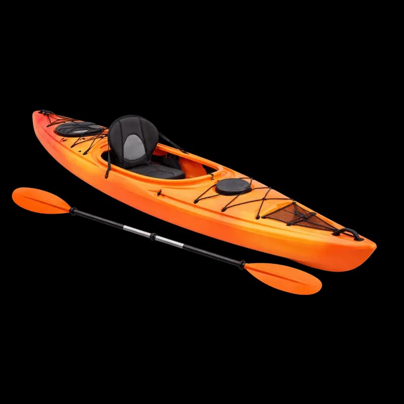Caiaque Laranja Individual com Remo para Aventura PNG fundo transparente - Kayak Orange Individual Paddle Aventura trans
