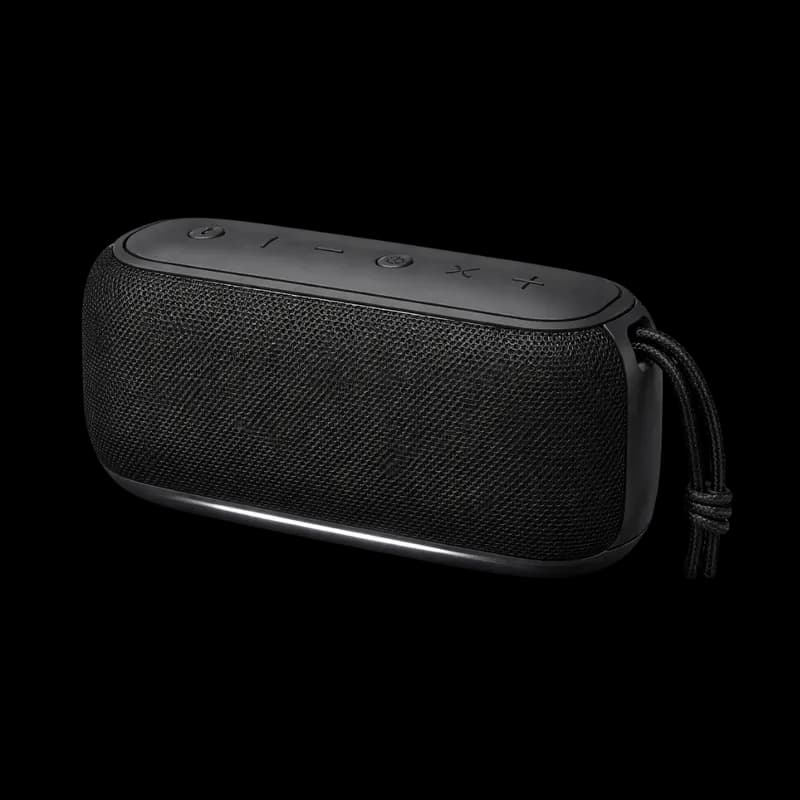 Caixa de Som Portátil Bluetooth Preta PNG fundo transparente