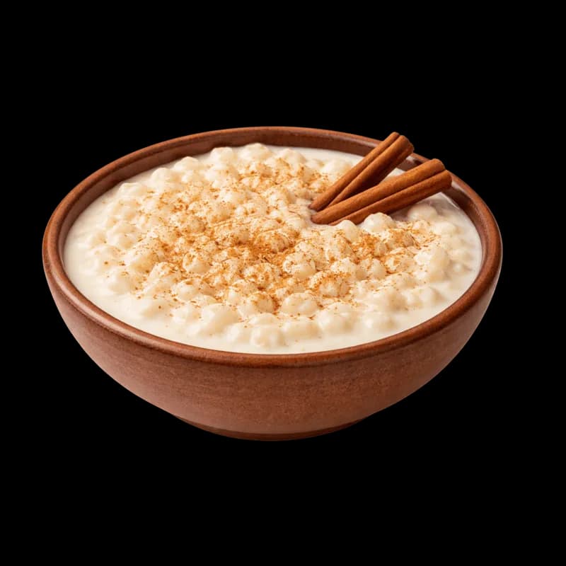Canjica cremosa com canela PNG fundo transparente - Creamy corn pudding with cinnamon transparent background PNG