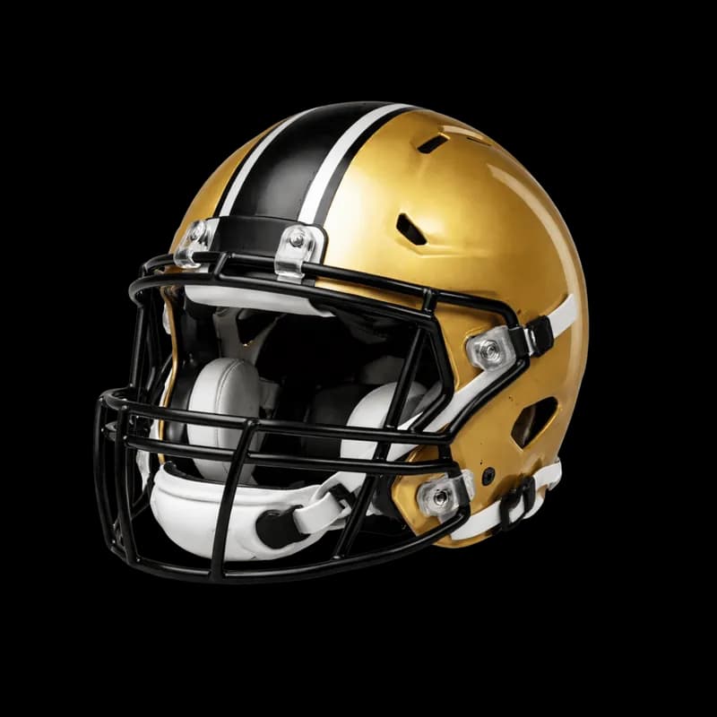 Capacete de Futebol Americano Dourado PNG fundo transparente - Helmet Soccer American Golden transparent background PNG