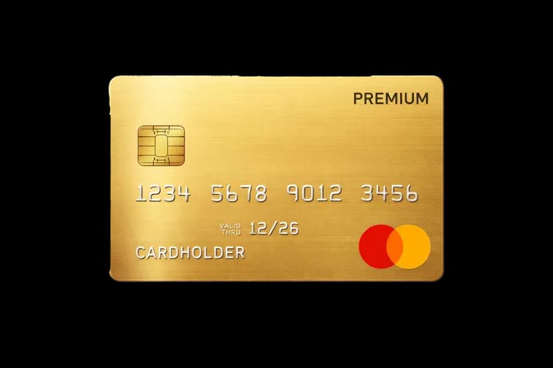 Cartão de Crédito Gold Premium com Chip PNG fundo transparente - Card Credit Gold Premium Chip transparent background PN