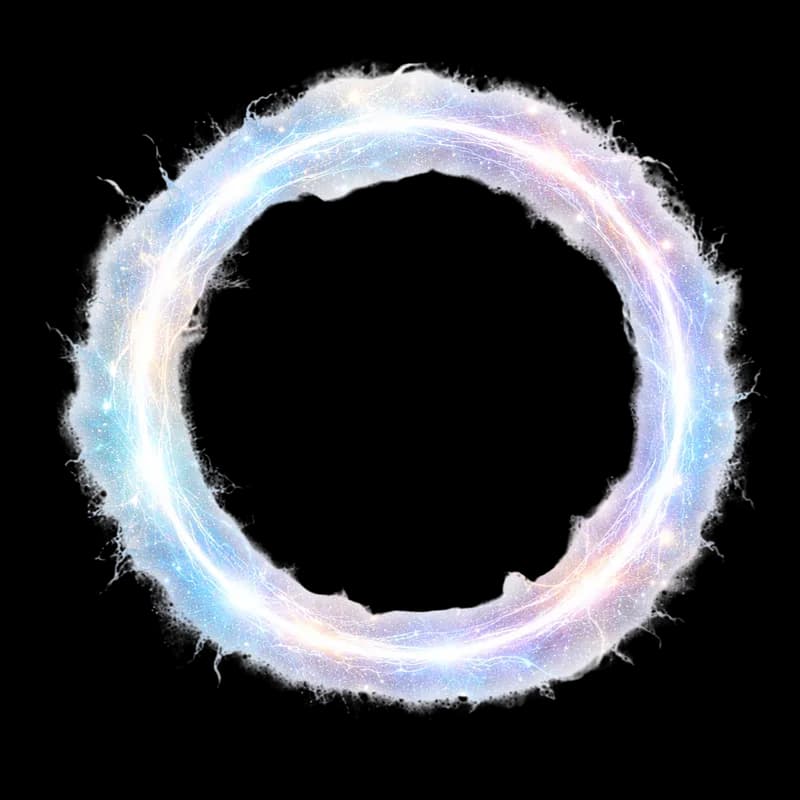 Círculo de Energia Cósmica Cintilante PNG fundo transparente