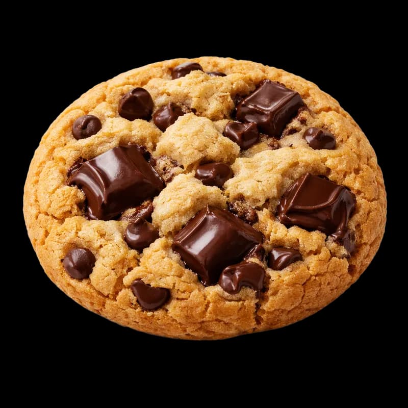 Cookie Artesanal com Pedaços Generosos de Chocolate PNG fundo transparente - Cookie Handmade Pedaços Generosos Chocolate