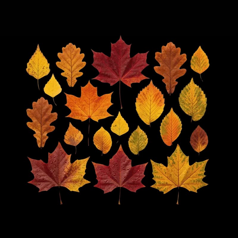 Cores Vibrantes de Folhas de Outono PNG fundo transparente - Colors Vibrant Leaves Outono transparent background PNG