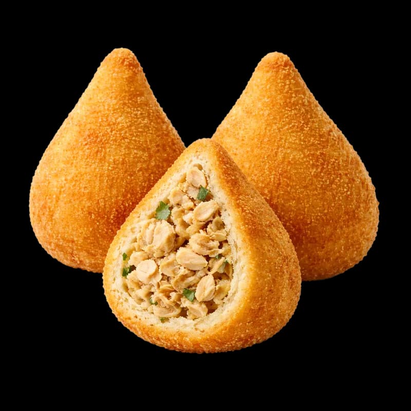 Coxinhas de Frango Crocantes e Saborosas PNG fundo transparente