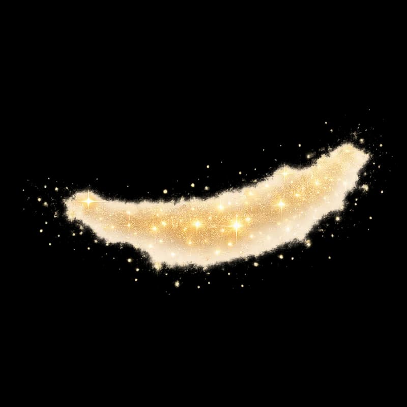 Efeito de Brilho Dourado com Glitter e Estrelas PNG fundo transparente