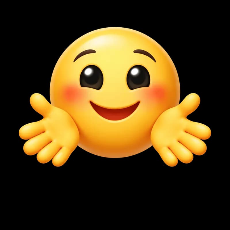 Emoji de Abraço Feliz com Bochechas Coradas PNG fundo transparente - Emoji Abraço Feliz Bochechas Coradas transparent ba