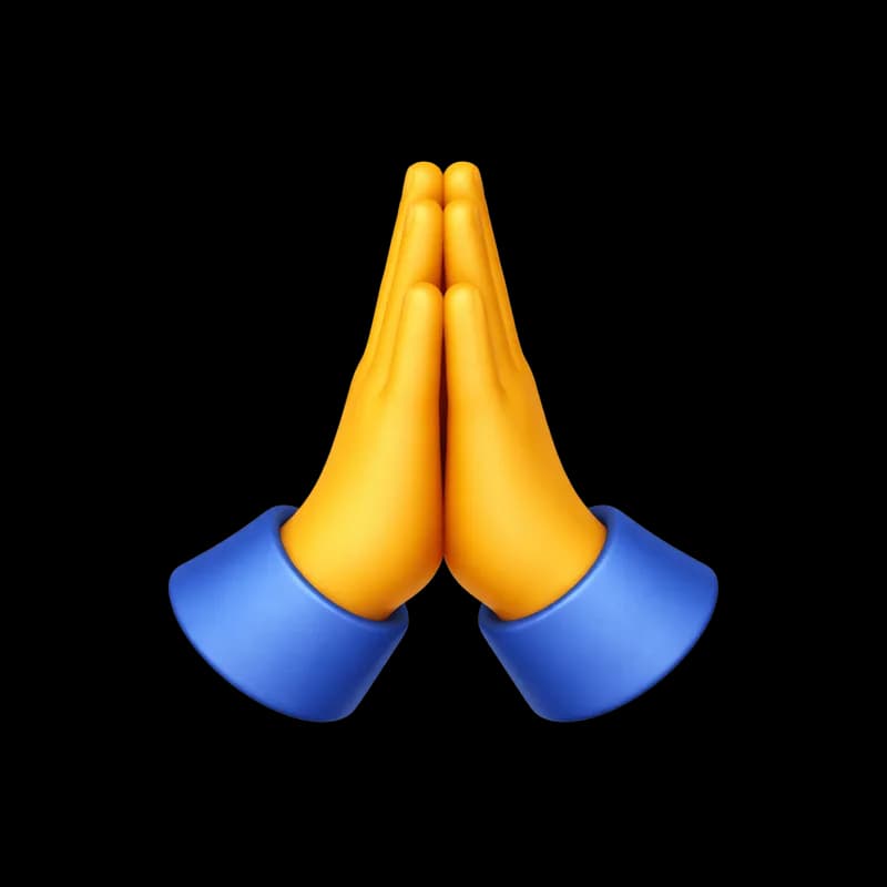 Emoji de Mãos Juntas (Orações/Agradecimento) PNG fundo transparente - Emoji Hands Juntas Oraçõesagradecimento transparen