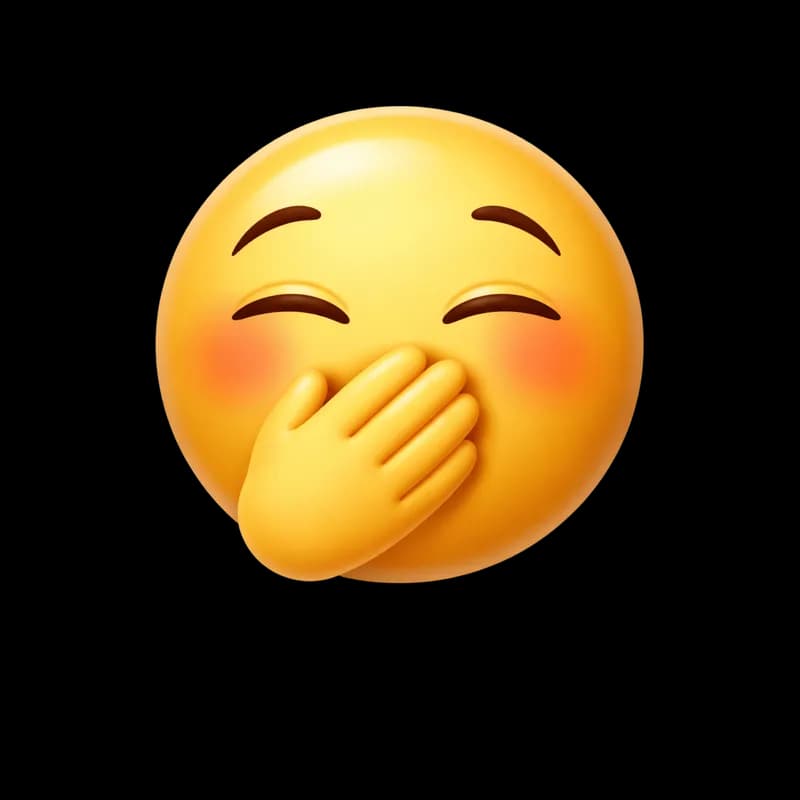 Emoji de Riso Contido ou Vergonha PNG fundo transparente - Emoji Riso Contido Ou Vergonha transparent background PNG