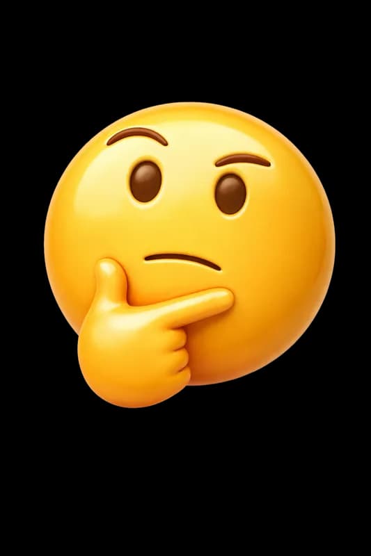 Emoji Pensando 3D PNG fundo transparente