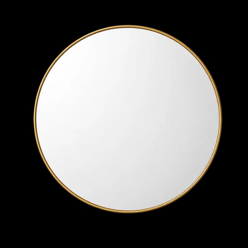 Espelho Redondo Dourado Decorativo PNG fundo transparente - Mirror Redondo Golden Decorative transparent background PNG
