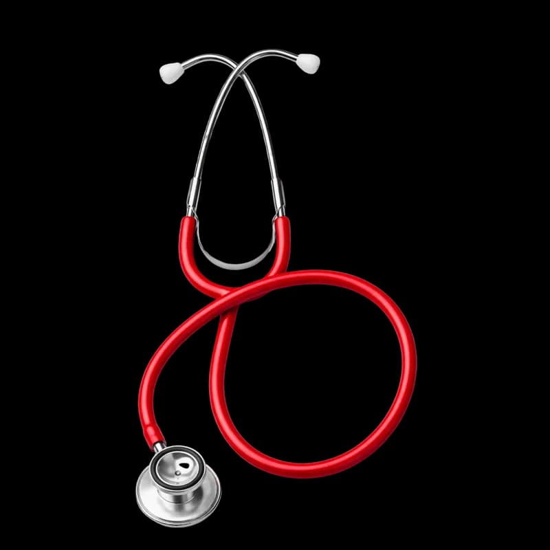 Estetoscópio Médico Vermelho para Saúde PNG fundo transparente - Stethoscope Medical Red Health transparent background P