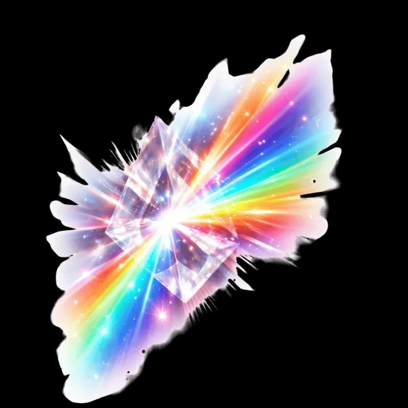 Explosão de Brilho Prismático com Cores do Arco-Íris PNG fundo transparente - Explosion Glow Prismático Colors Bow Íris