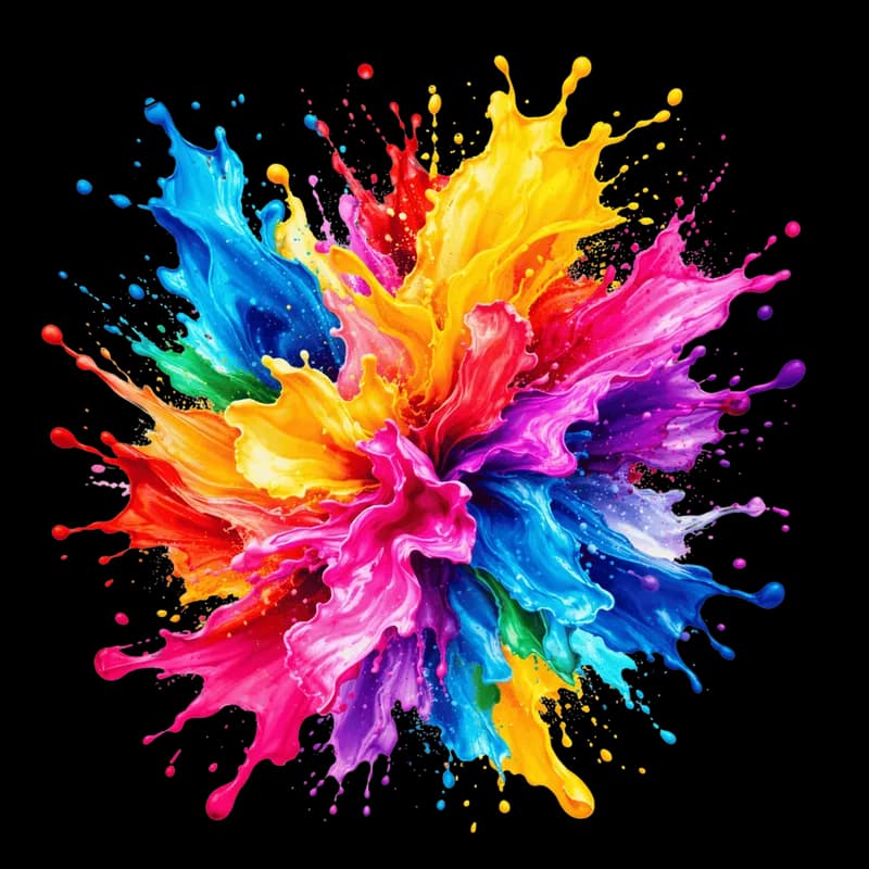 Explosão de Cores Vibrantes PNG fundo transparente - Explosion Colors Vibrant transparent background PNG