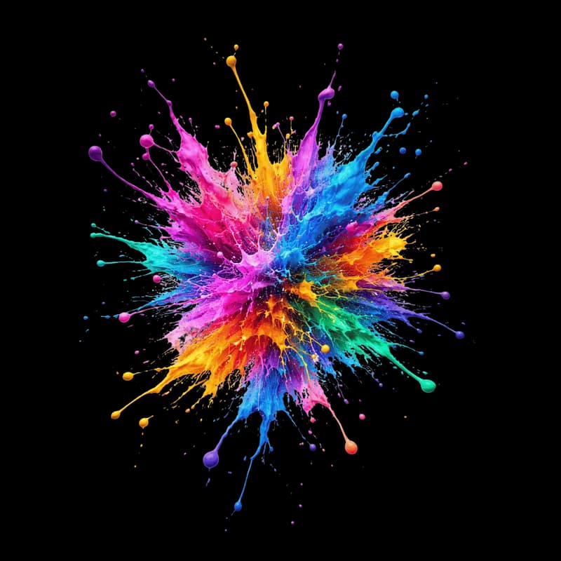 Explosão Vibrante de Cores PNG fundo transparente - Explosion Vibrant Colors transparent background PNG