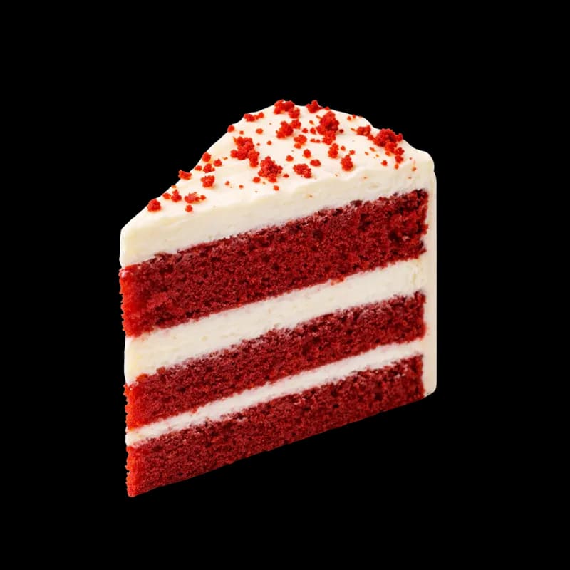 Fatia de Bolo Red Velvet com Cobertura Cremosa PNG fundo transparente - Fatia Bolo Red Velvet Cobertura Creamy transpare