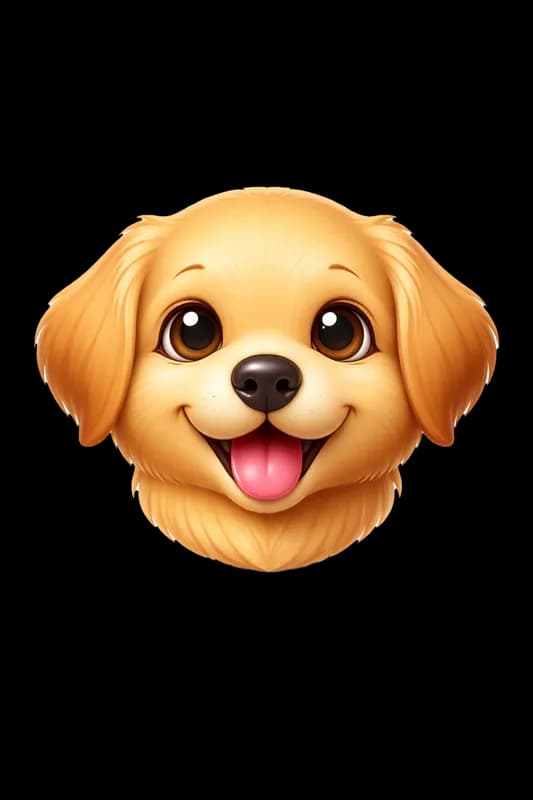 Filhote de Golden Retriever Dourado Fofo e Feliz PNG fundo transparente