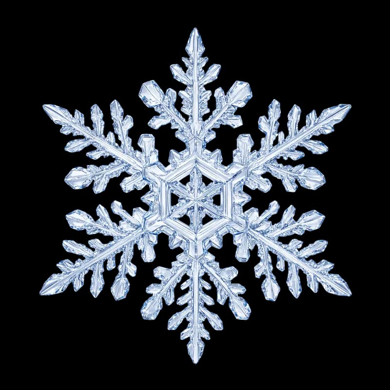 Floco de Neve Brilhante em Detalhe PNG fundo transparente - Flake Snow Shiny Detail transparent background PNG