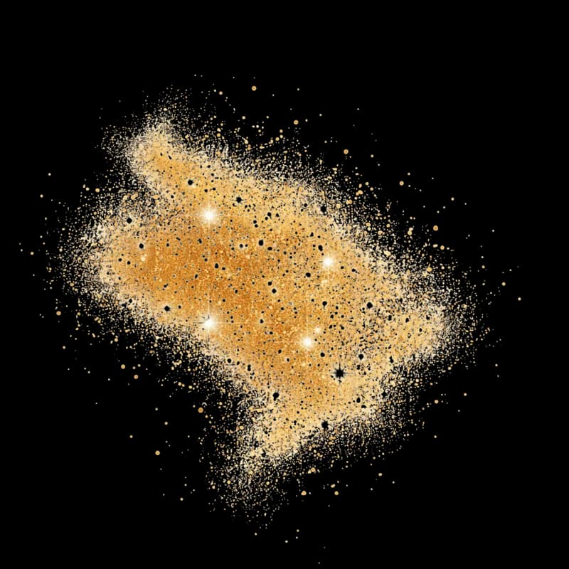 Glitter Dourado Brilhante com Efeito Estelar PNG fundo transparente - Glitter Golden Shiny Effect Estelar transparent ba