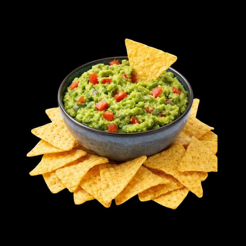 Guacamole Fresco com Tortilla Chips PNG fundo transparente - Guacamole Fresh Tortilla Chips transparent background PNG