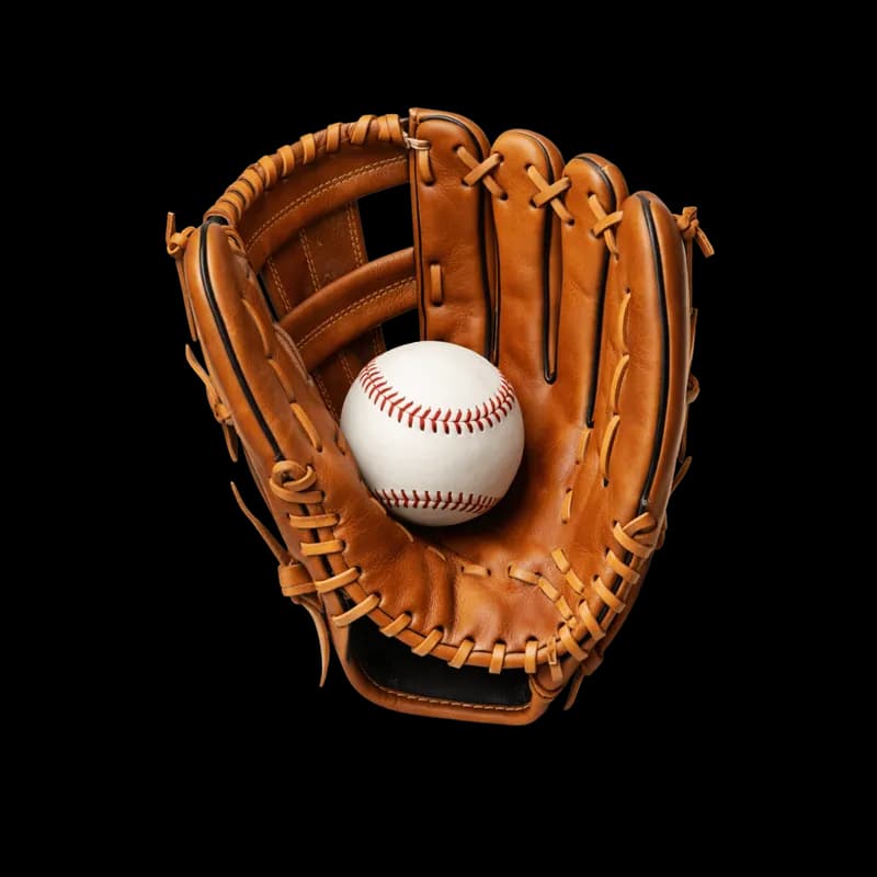 Luva de Beisebol de Couro com Bola Branca PNG fundo transparente - Luva Baseball Couro Bola White transparent background