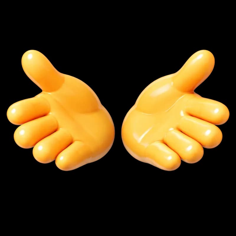 Mãos de Desenho Animado Abertas e Convidativas PNG fundo transparente