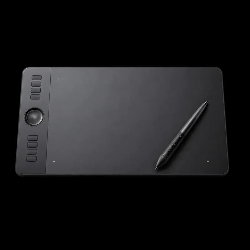 Mesa Digitalizadora Preta com Caneta Stylus PNG fundo transparente - Table Digitalizadora Black Pen Stylus transparent b