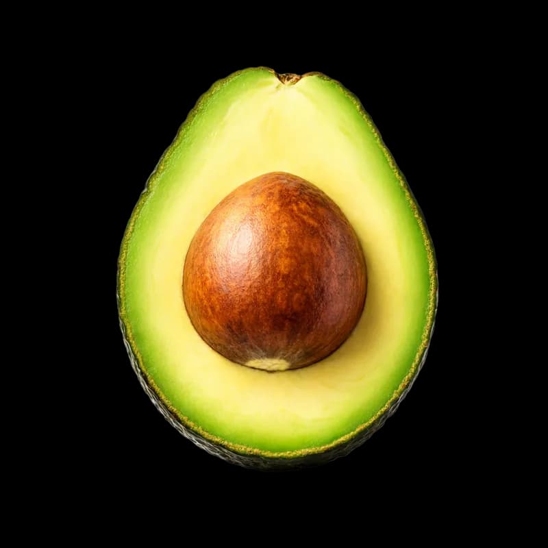 Metade de Abacate Fresco com Caroço PNG fundo transparente - Metade Avocado Fresh Caroço transparent background PNG