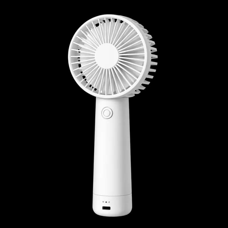 Mini Ventilador Portátil Branco Recarregável PNG fundo transparente - Mini Ventilador Portable White Rechargeable transp