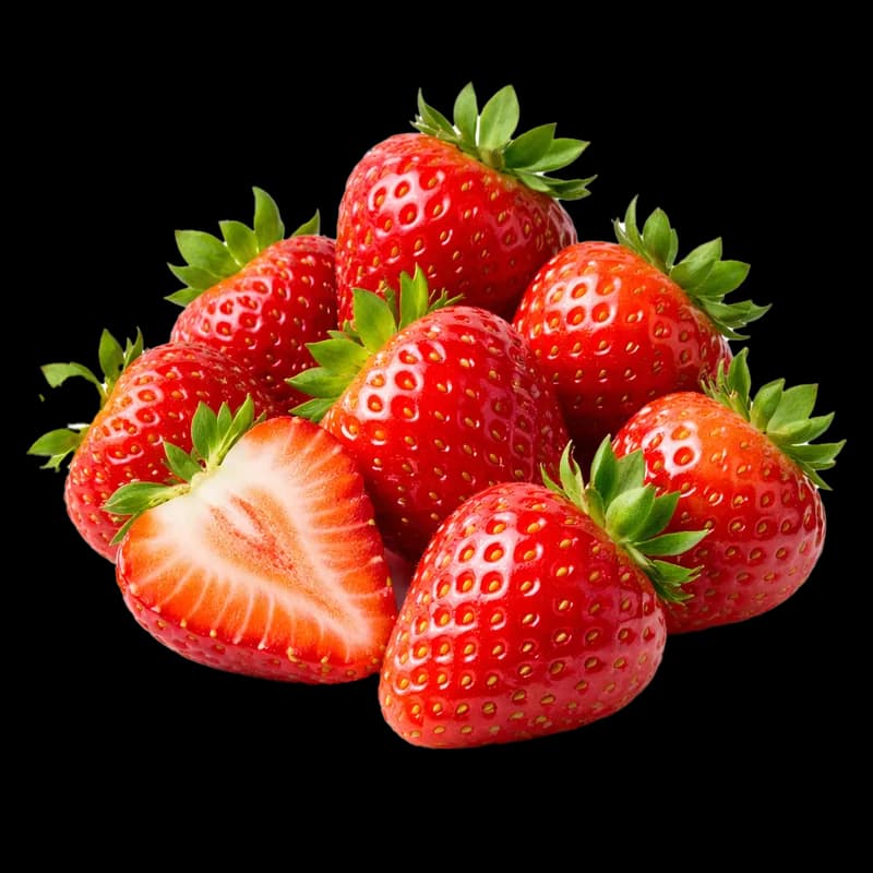 Morangos Frescos e Suculentos PNG fundo transparente