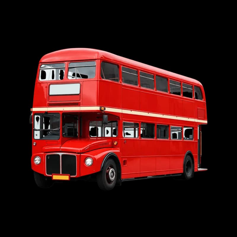 Ônibus Vermelho de Dois Andares Clássico PNG fundo transparente - Bus Red Dois Andares Classic transparent background PN