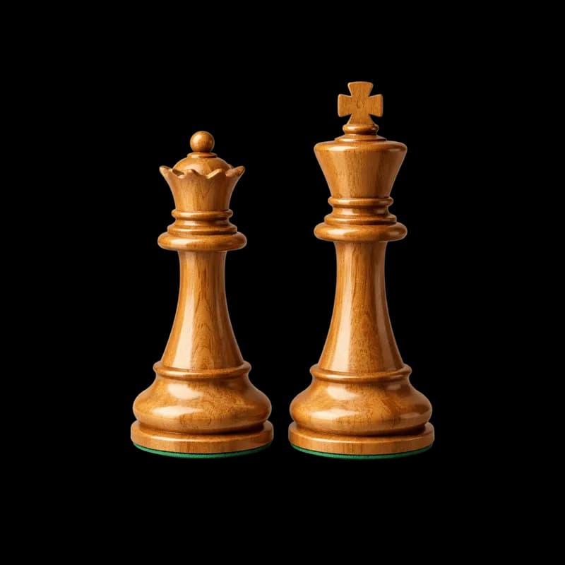 Peças de xadrez: Rei e Rainha de madeira PNG fundo transparente - Peças Chess King Queen Madeira transparent background
