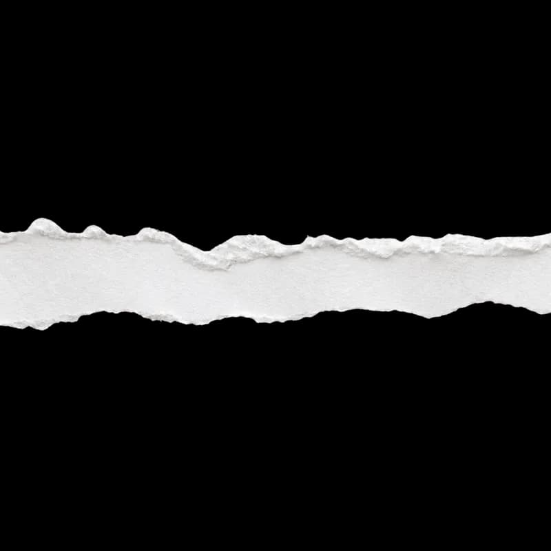 Pedaço de papel rasgado PNG fundo transparente - Torn white paper strip PNG transparent background